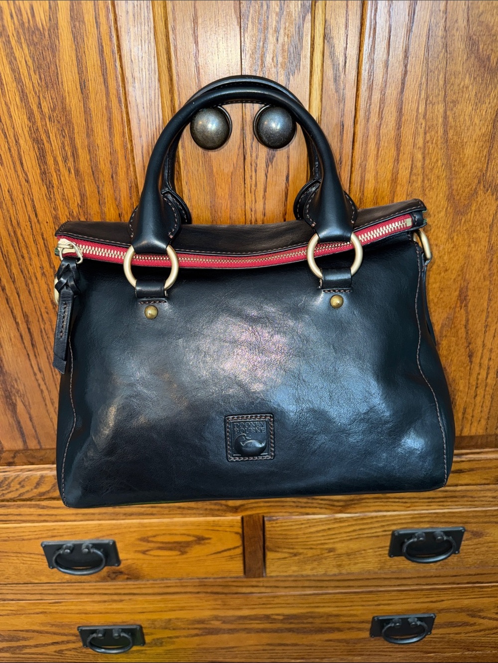 Dooney & Bourke HTF Florentine Leanna Satchel with strap in Black - Picture 13 of 13